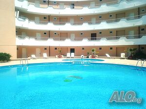 нощувки 🔖ТОП ЦЕНА / Голямо студио за четирима в комплекс с басейн до Какао на 250м. от морето