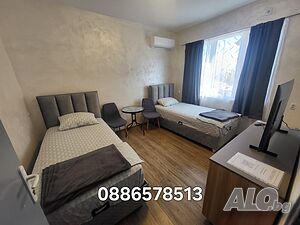 нощувки Предлагаме апартамент с две спални за 4 човека - 50 €, подходящо за студенти работнци и гости.
