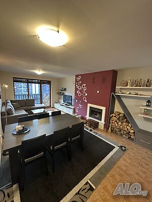 нощувки Тристаен апартамент под наем в Банско с камина и гледка към връх Тодорка