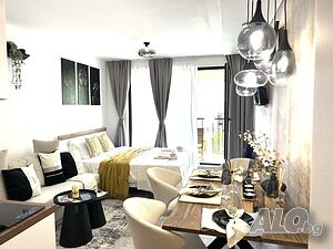 нощувки Дизайнерски едностаен апартамент, 1-ва линия море, Green Life Beach Resort, Каваци, Смокиня, Созопол